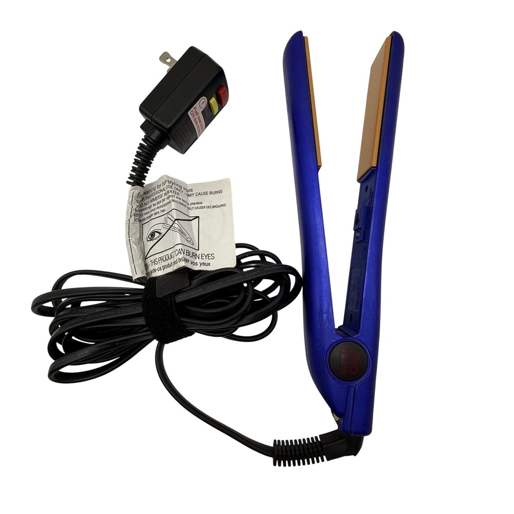 Ultra CHI 1 Inch Ceramic Hair Styling Iron Flat Iron IndiGF6053 indigo